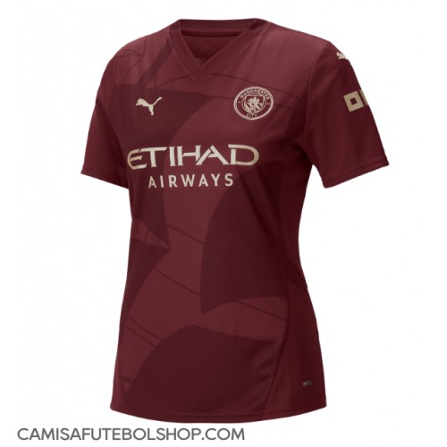 Camisa de time de futebol Manchester City Replicas 3º Equipamento Feminina 2024-25 Manga Curta